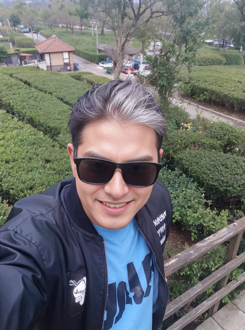 (((Male))), 29 years old, Japanese, high-definition, realistic image, upper body composition, face illuminated, short straight black hair, sharp eyebrows, narrow eyes with a hint of cunning, a pointed nose, thin-lipped smile, wearing a smart casual on-up shirt with rolled-up sleeves, a wristwatch indicative of attention to detail, not overly muscular but fit, background is a modern office setting, facial imperfections like a subtle scar over the right eyebrow