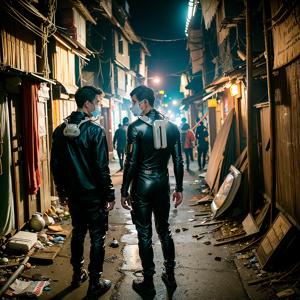 (Night view: 1.5)
, (sick mens: 1.5)
, (Pale complexion: 1.5)
, (oxygen mask:1.5)
, Mars, Suburbs, (Slums: 1.5), (Back Alleys: 1.5)
, SF, (Cyberpunk:1.5), (Near Future: 1.5)
, realistic, authentic, accurate, masterpiece