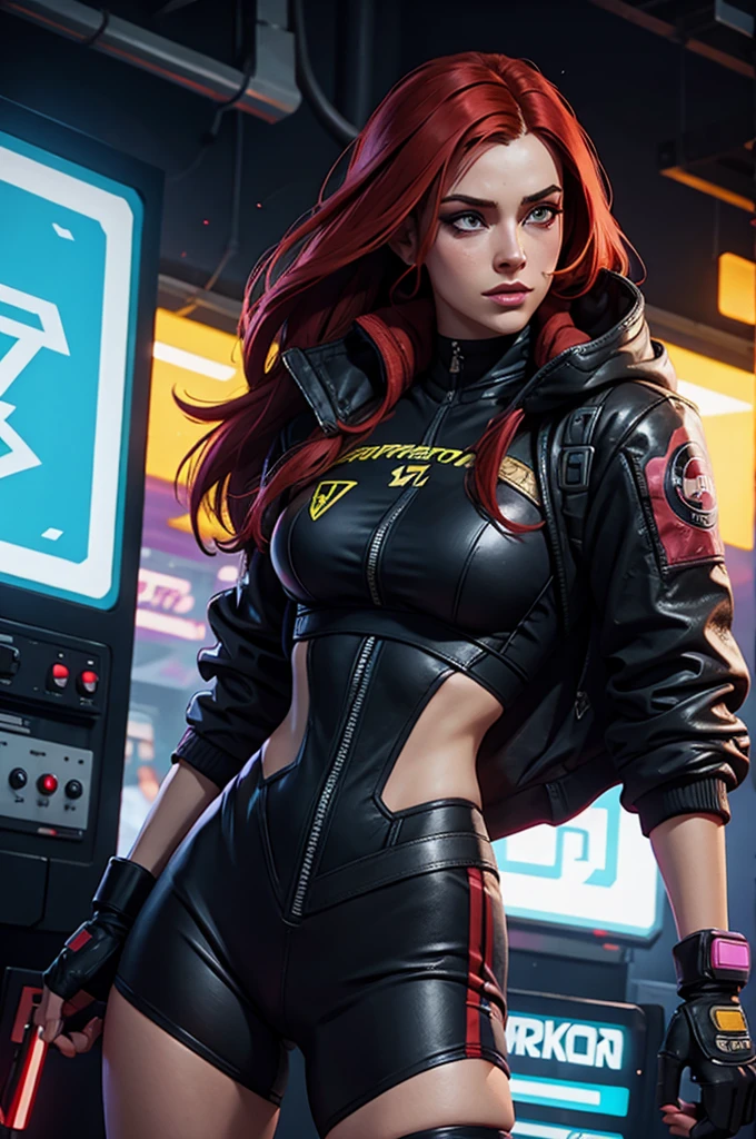 cyberpunk 2077. cyberpunk 2077, red head girl