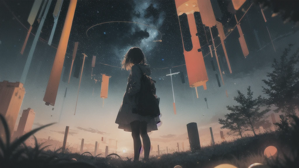 lonely night, Absurd, High resolution, Super detailed, (One girl:1.3),
Break Lomography, Analogue photography, Vibrant colors, Soft Focus, Light leakage, Dreamy atmosphere, Experimental charm, Nostalgic Charm BREAK Color Field Painting, large colored bands, abstract expressionism, Bold colors, Emotional impact, Atmospheric Depth, Minimalist Approach BREAK
, Space Exploration, Celestial Bodies, Astronomical phenomena, Scientific discoveries, otherworldly wonders