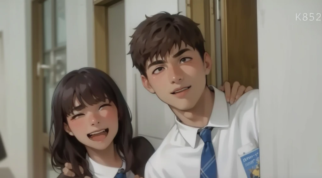 There is a boy and a boy, they are 17 years old.