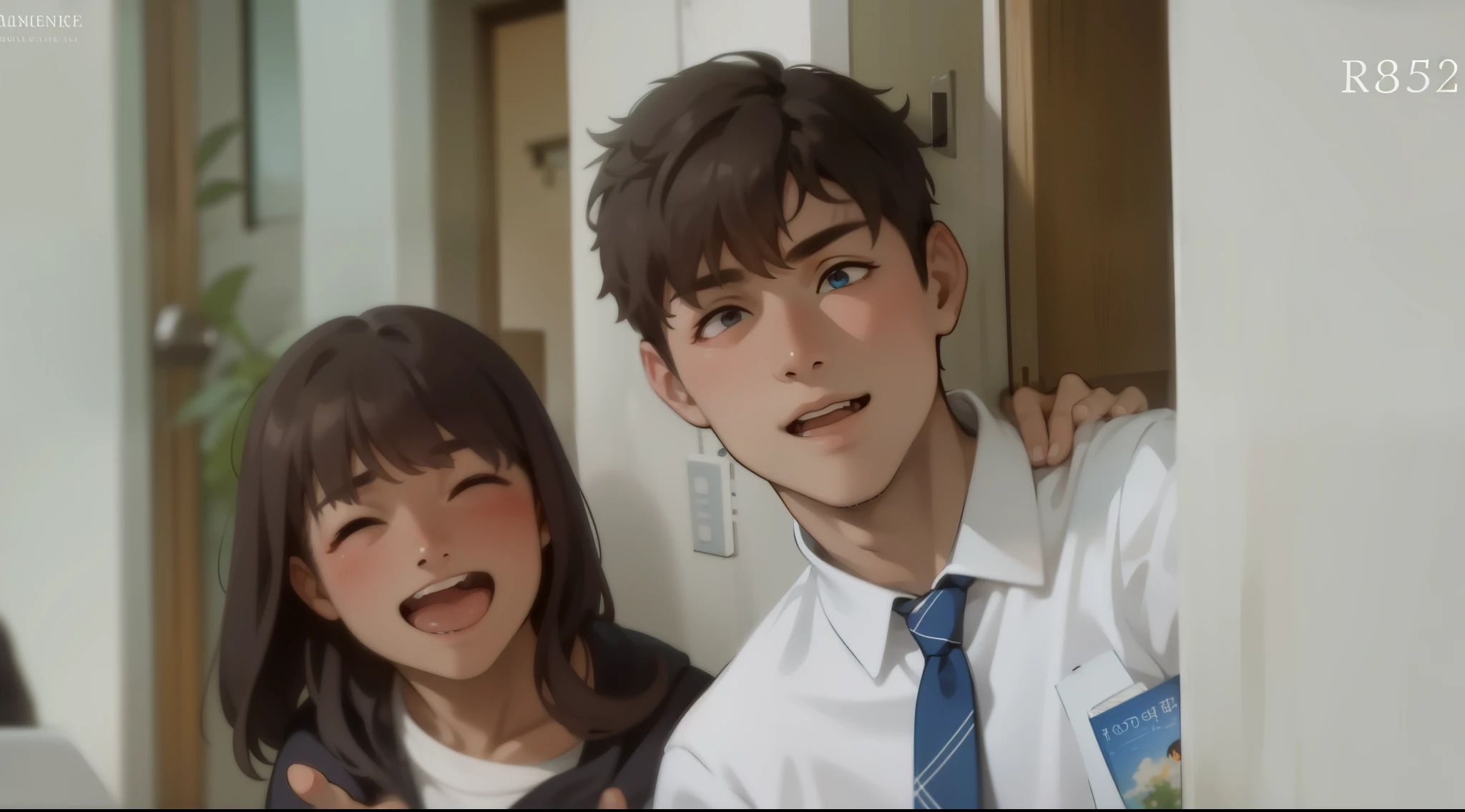There is a boy and a boy, they are 17 years old.
