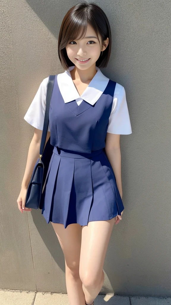 Japanese Idols、Shoulder-length layers、Sophisticated、smile、An angle that captures up to the knees、Sophisticated爽やかな色の夏服