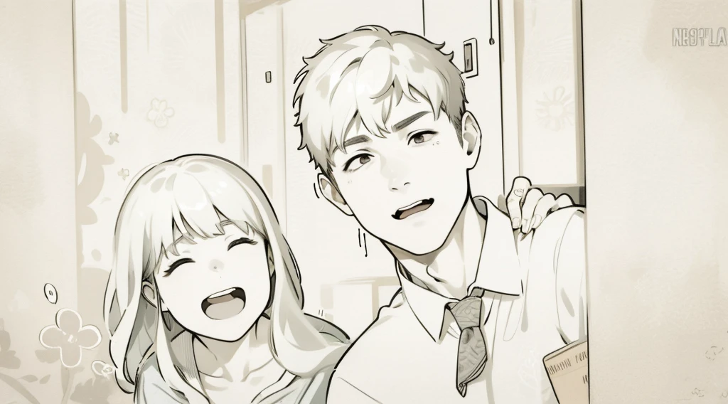 There is a boy and a boy, they are 17 years old.
