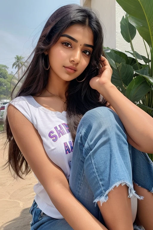 Make a girl pic she is 19 year old and she is Indian make a realistic pic for Instagram dp 