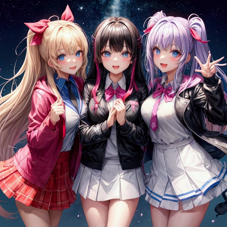best quality，，smile，blazer，swimsuit，nepal，School，classroom，High-dimensional beautiful girl，Multidimensional beautiful girl，Several girls are depicted，They are hugging each other，Colorful，Different world，Collective of girls，JK，A girl taking off her uniform，Sexy and cute，New generation，Uniform of the Future，Ribbon on uniform，Evolution of fashion，middle School girlultiple girls are depicted,harem，idol group，starry sky background，photo shoot，long hair，wearing a cardigan，beautiful girlの国，girl&#39;s paradise，highest quality，big breasts，leather jacket，happy girl,horny girl，Blue eyes，perfect face，standing position，She has her bangs down，fur jacket,Beautiful eyes，smooth hair，perfect eyes，beautiful girl，Angel Girl，multicolored hair colors，naughty girl，beautiful，High-dimensional beautiful girl，Multidimensional beautiful girl，hoodie，leather jacket，gathering，Group、，