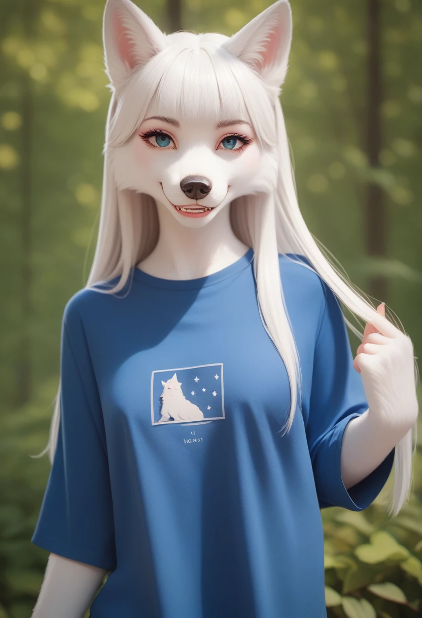 posing, female, 30 years, Cute, Eyeliner, long hair, Li p biting smile, blue shirt, eyes in the bedroom, antr o, wolf ears, (White fur:1.5), baggy shirt, wolf, forest background, 8 K, it's empty here, (Best quality, masterpiece), Blue eyes, fabulous, ultra clarity, 4K, excellent quality, high detail, close-вверх, bare che st,, cum on face, sex oral dick oral, The human peni s, Zoophilia, cute sucks dick, sucks gently, caresses with tongue, sperm dripping from mouth, balls dick, balls shaved, big dick, juicy dick, touches eggs with hands, plays with eggs, tits naked, nipples, blowjob s Dick, sex blowjobs Dick, sucks human dick, секс минет, берёт в рот, открыла рот, кончает в рот, сиськи, показывает голую грудь, обнаженная грудь