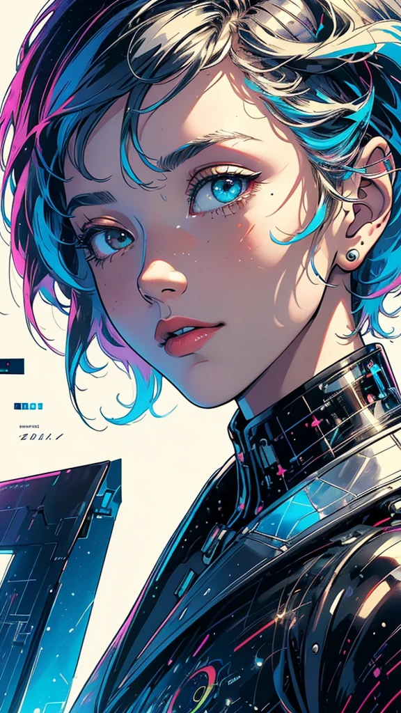 (((masterpiece, highest quality))),(((solo:1.2))),(((1girl:1.2))),32k wallpaper, very detailed, poster, vintage science fiction,(((((geometric cinematic movie poster))))), ((bauhaus)),(shape),(((abstract))),(mid century modern),movie poster,(((((portfolio))))),(((((Close-up))))),(((((bust up))))),((((more various angle)))),(((highlight))),Vast landscape,((((heterochromia)))),(((complete. detailed face))),(((Extremely talented))),(((most complecated machine))),(Colorful color scheme)