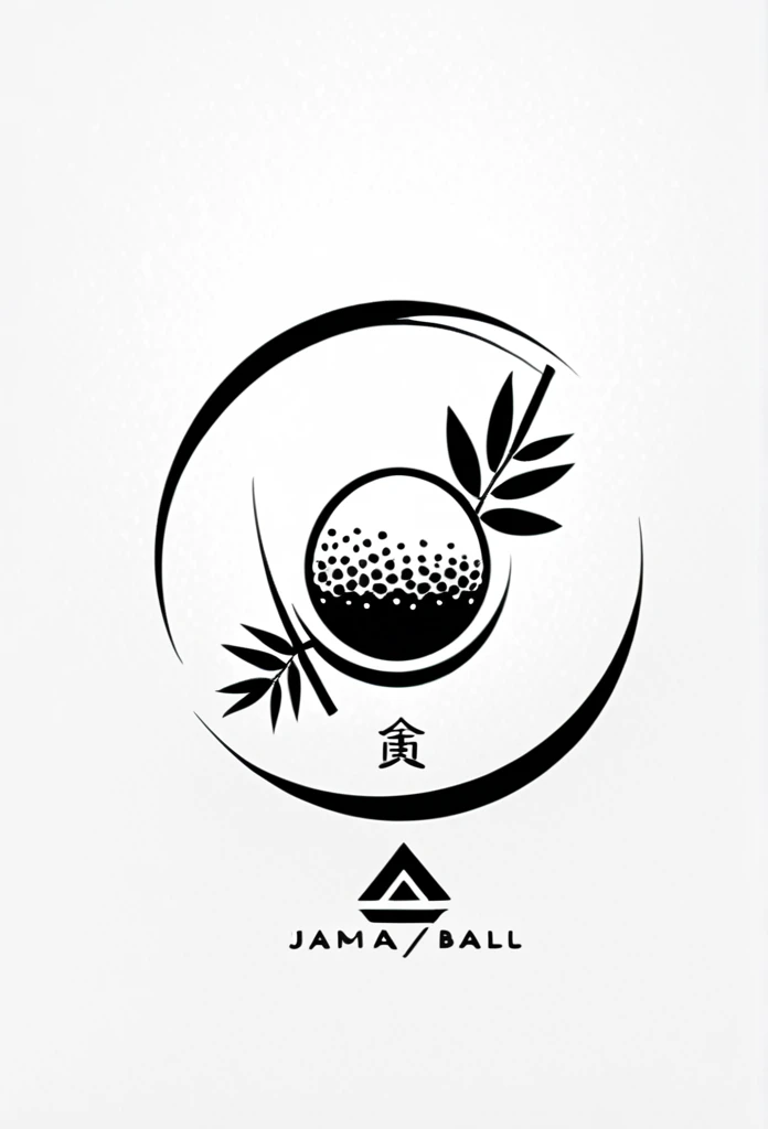 Stylish logo of a Japanese rice ball specialty store

 draw a rice ball on the logo so that anyone can see it as a rice ball

 Rice balls, Japanese bamboo bushes, bamboo leaves, etc. are drawn on the logo like beautiful roads

 Onigiri has a very warm design

 The colors are black and white

 Pretty cool
 Stylish design
 chic and modern design

 White background