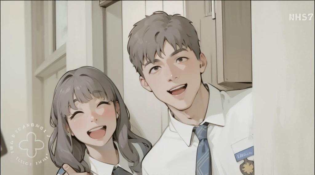 there is a man and a woman smiling