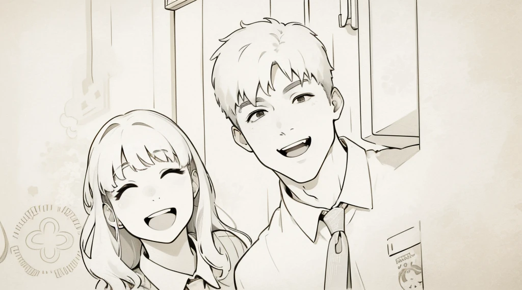 there is a man and a woman smiling