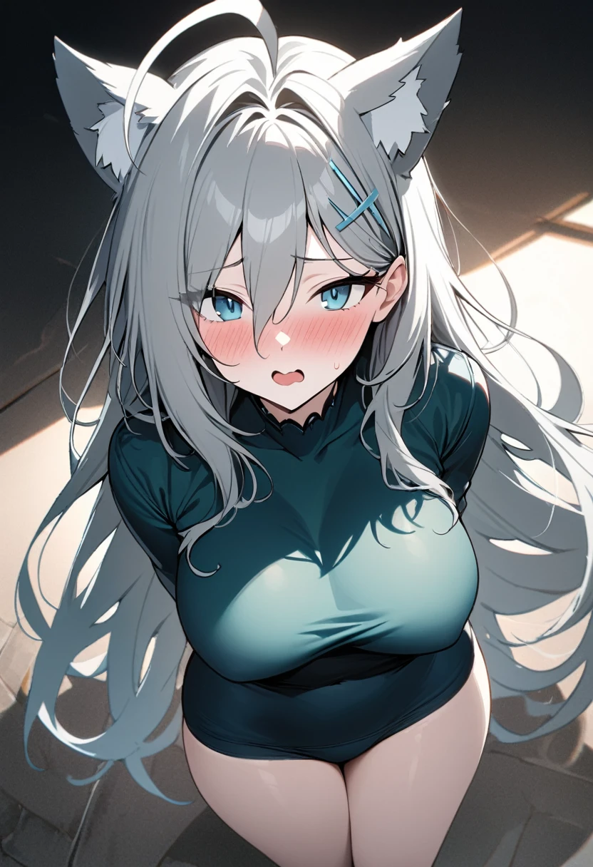 knitted clothes, underboob, erect nipples,