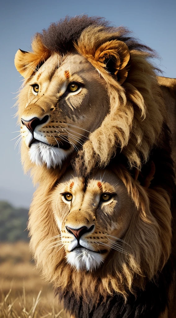 Bomba branca, holy spirit. Lion King realistic futuristic