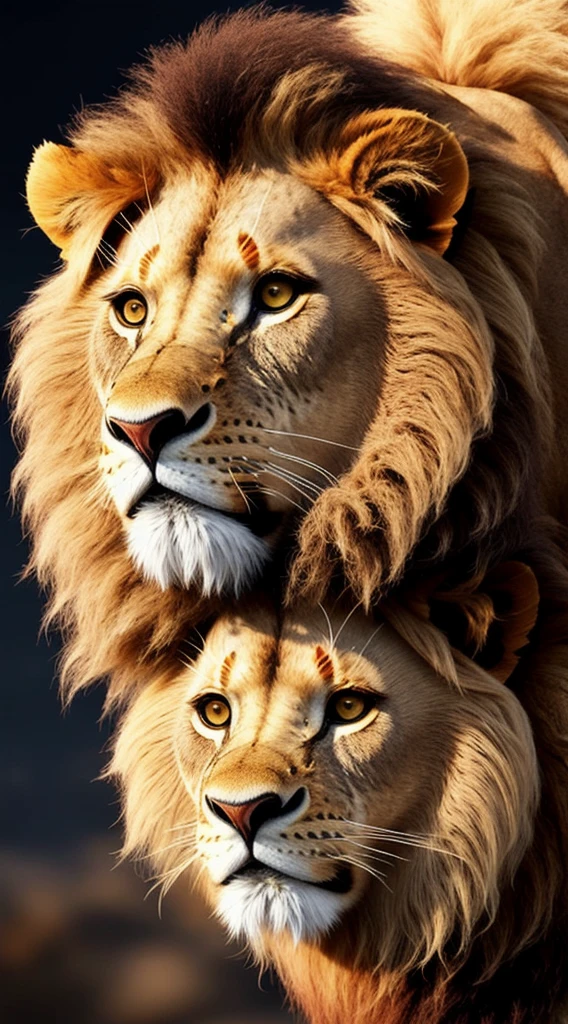 Bomba branca, holy spirit. Lion King realistic futuristic