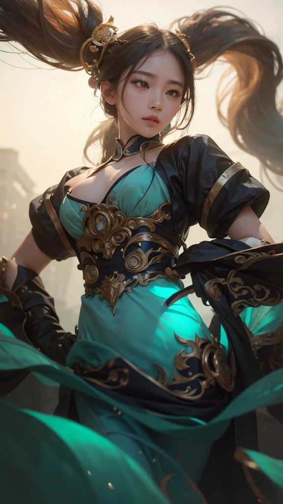 beautiful asian girl, 1girl, detailed face, detailed eyes, detailed lips, beautiful skin, long hair, portrait, elegant, serene expression, intricate details, realistic, photorealistic, hyperrealistic, 8k, highres, best quality, masterpiece, ultra-detailed, cinematic lighting, warm color tones, glowing skin, depth of field, natural setting, detailed background