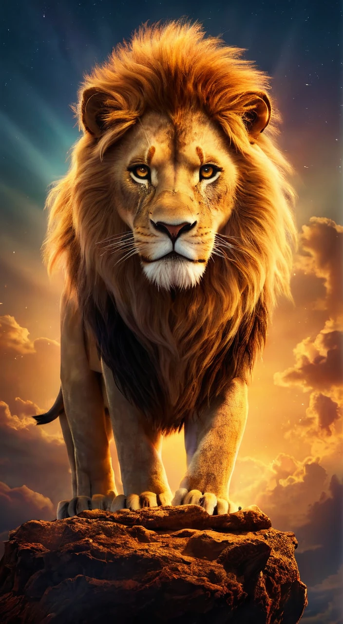 White bomb, Holy Spirit.  Futuristic Realistic Lion King