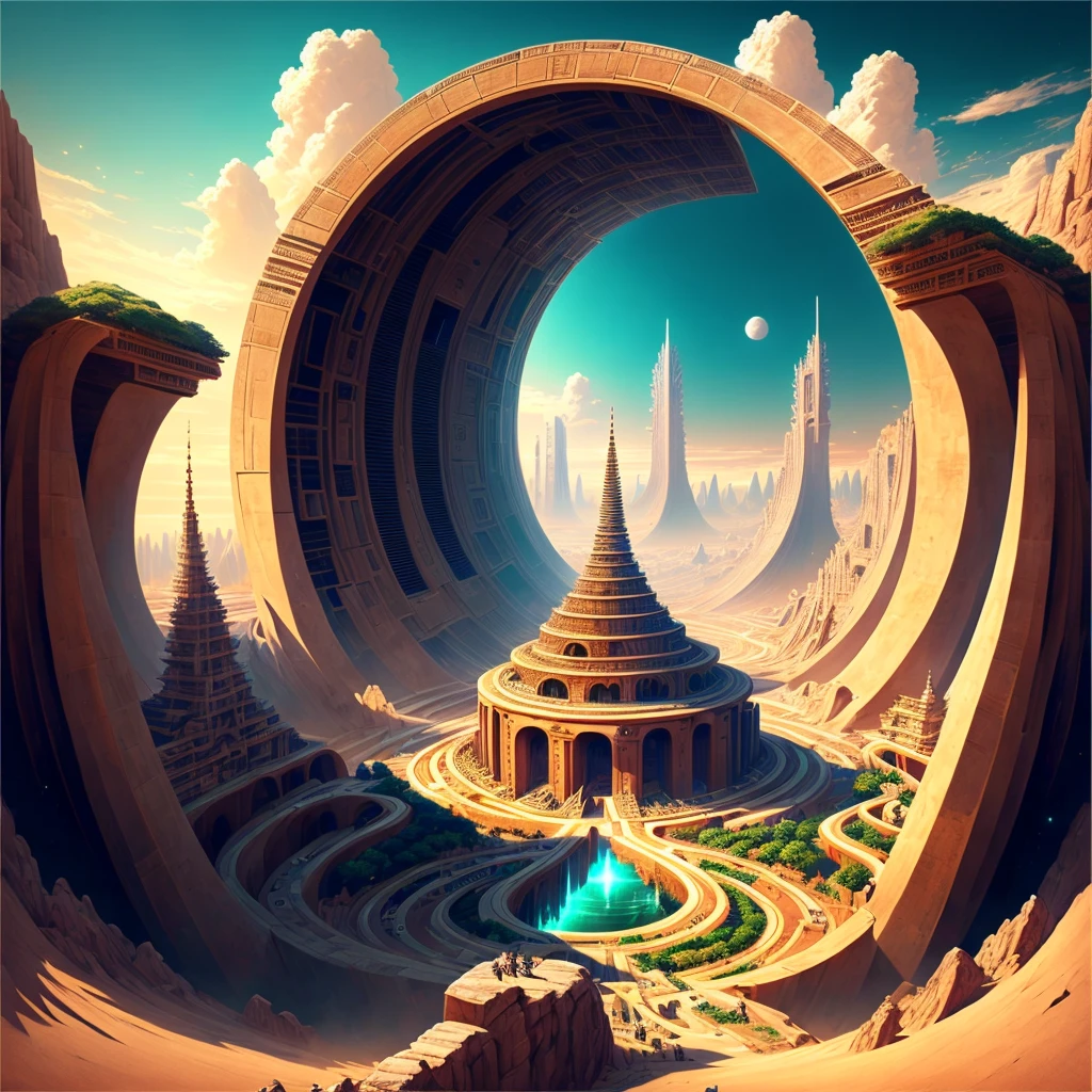 Best Quality，8k，Huge underground city，Underground Labyrinth，Anime Art，mysterious，universe，Super huge structure，Super huge torii，Multidimensional，A world beyond imagination，High Dimension，Fantasy，future，Different space，Nature，romantic，universe，A world beyond imagination，Dream world，New World，Huge river，masterpiece，最高masterpiece，perfection，