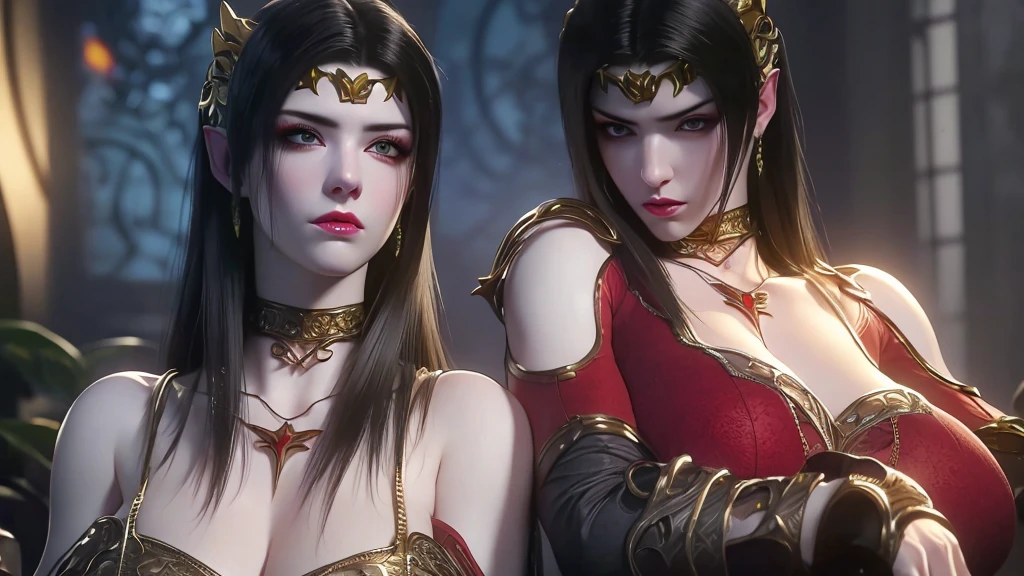 (lifelike, high - resolution:1.3), 1 girl with a perfect body, Super fine face and eyes,slong hair, big boob,Expose cleavage5, lightning, hyper-realistic graphics, most realistic graphics, 1 girl, alone, solo, Extremely sharp, surreal image, full body, standing.