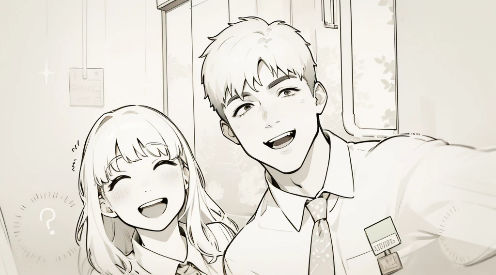 there is a man and a woman smiling