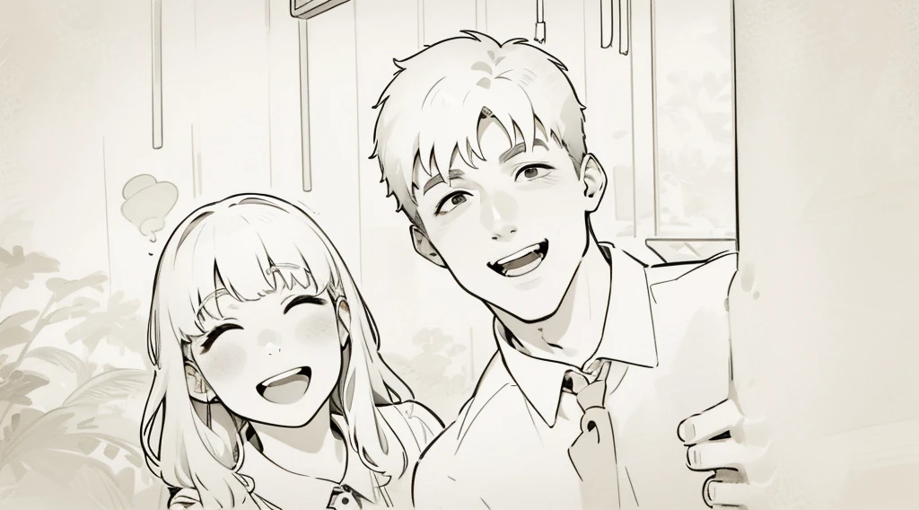 there is a man and a woman smiling