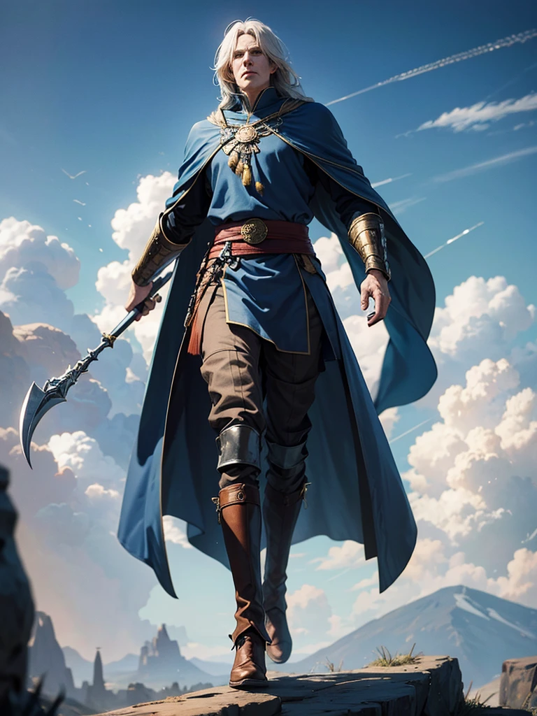 A Tall Mage with a very large wizard's hat that covers part of her face, angry face with eyes lit by neon flash, holding an extremely detailed crystal staff, long black clothes and cape/cape, Complete black outfit, emanating extremely sinister aura, whole body, totally black, {extremely detailed 8k CG unity wallpaper}, expansive landscape photograph, (a low view focusing on the character and setting), (Fully open field view), ( Low-angle photo), (destacados: 1.0), (low light: 1.6), (Warm Light Source: 1.2), complexdetails, (Iridescent Colors: 1.8), (bright lighting), (atmospheric lighting), dreamers , magical, surrealistic