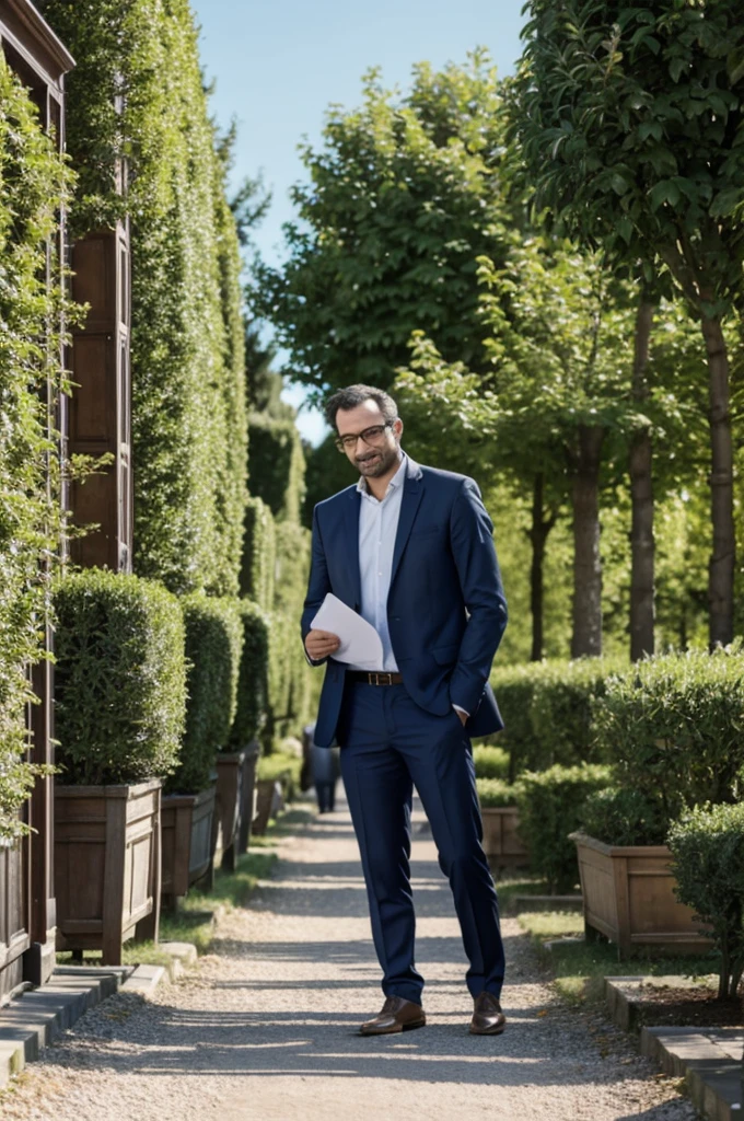 Un homme qui a gardé un ordinateur en main