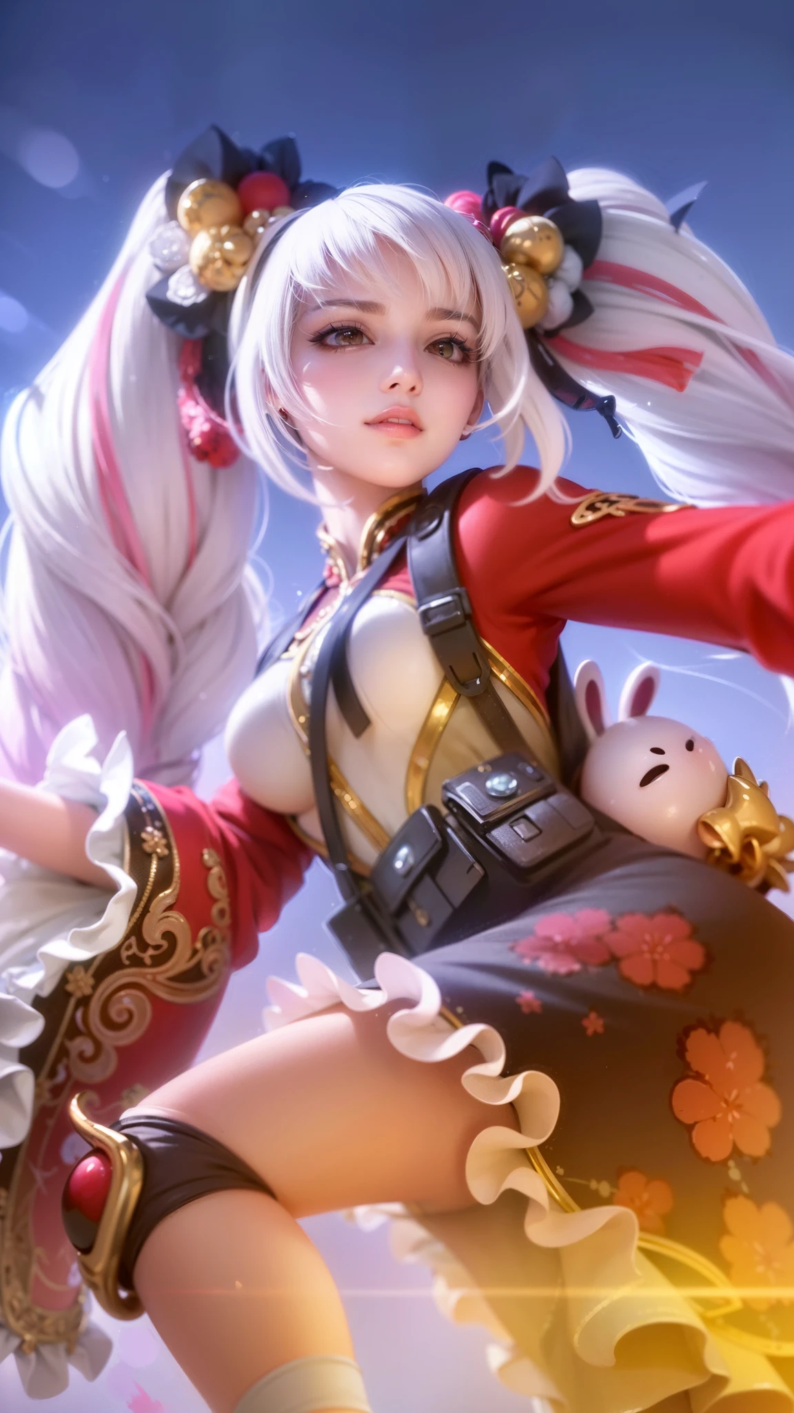 (8k, RAW photo, photorealistic:1.25) ,( lipgloss, eyelashes, gloss-face, glossy skin, best quality, ultra highres, depth of field, chromatic aberration, caustics, Broad lighting, natural shading,Kpop idol) looking at viewer with a serene and goddess-like happiness,