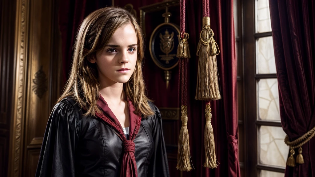 ((Place one foot on the long table in the room.)),(raise one leg), cute,cute,(((Panties are visible through the skirt))),((the skirt lifts up)),((white panties)),Emma Watson stills, hermione granger, in hogwarts, hermione, emma watson as hermione granger, Emma Watson as Harry Potter, harry potter movie screenshot, In the Gryffindor common room