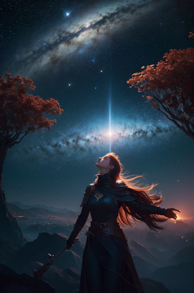When you look at the vast expanse of space, your eyes are drawn to the exciting action created in the vast expanses of the universe. Bright celestial bodies and cosmic phenomena are intertwined in a symphony of light and sound, dancing in perfect harmony. This scene is a celebration of awe and wonder, a celebration that will take your breath away. detailed matte painting, deep color, fantastical, intricate detail, splash screen, complementary colors, fantasy concept art, 8k resolution trending on Artstation Unreal Engine 5