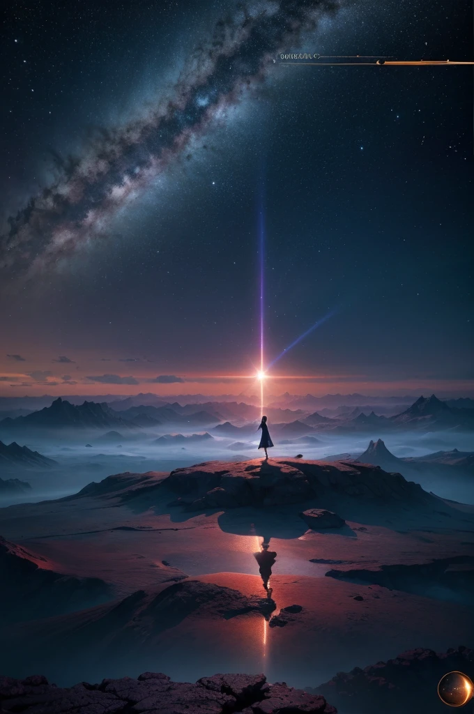 When you look at the vast expanse of space, your eyes are drawn to the exciting action created in the vast expanses of the universe. Bright celestial bodies and cosmic phenomena are intertwined in a symphony of light and sound, dancing in perfect harmony. This scene is a celebration of awe and wonder, a celebration that will take your breath away. detailed matte painting, deep color, fantastical, intricate detail, splash screen, complementary colors, fantasy concept art, 8k resolution trending on Artstation Unreal Engine 5