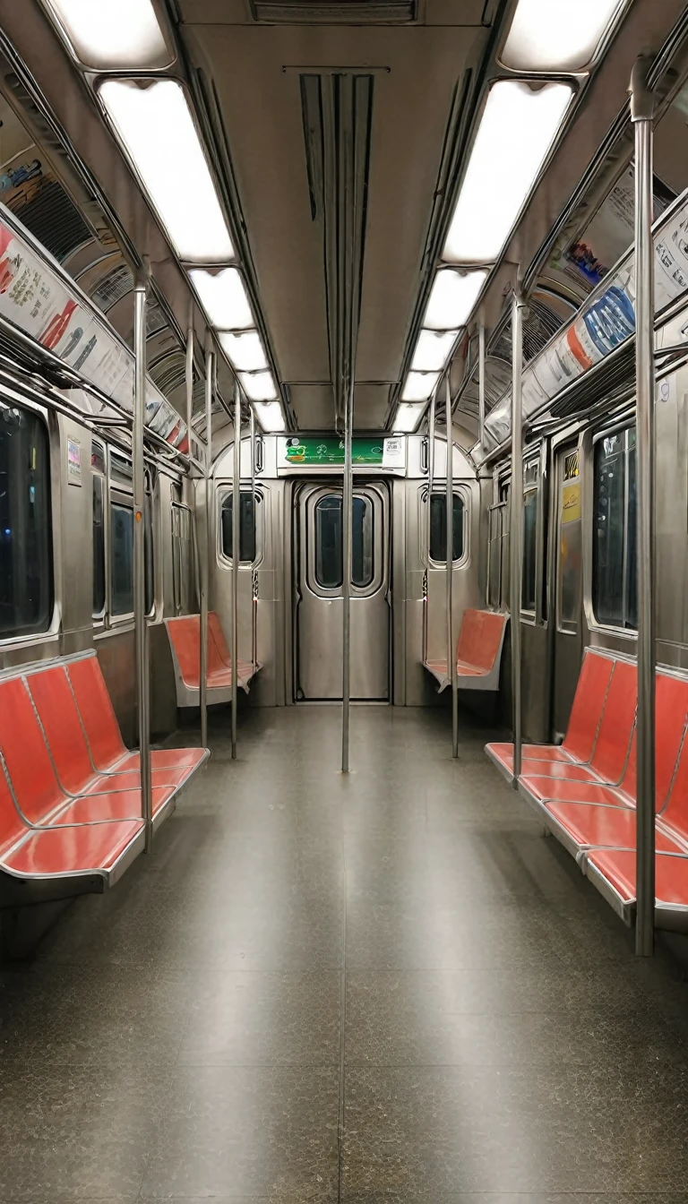 subway、An empty train、