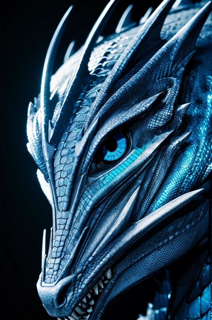 A dragon with blue eye 
