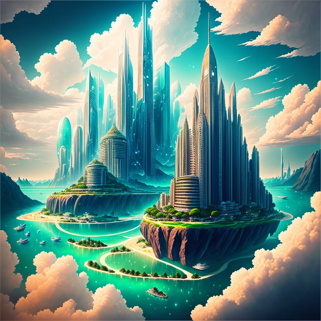 Best Quality，8k，A city in the sea，Underwater metropolis，Anime Art，mysterious，universe，Super hugeな建造物，Skyscrapers，cyber punk，ＳＦ，Super huge，Super hugeな鳥井，Multidimensional，A world beyond imagination，High Dimension，Fantasy，seabed，future，Nature，romantic，universe，A world beyond imagination，Dream world，New World，Huge river，masterpiece，最高masterpiece，perfection，