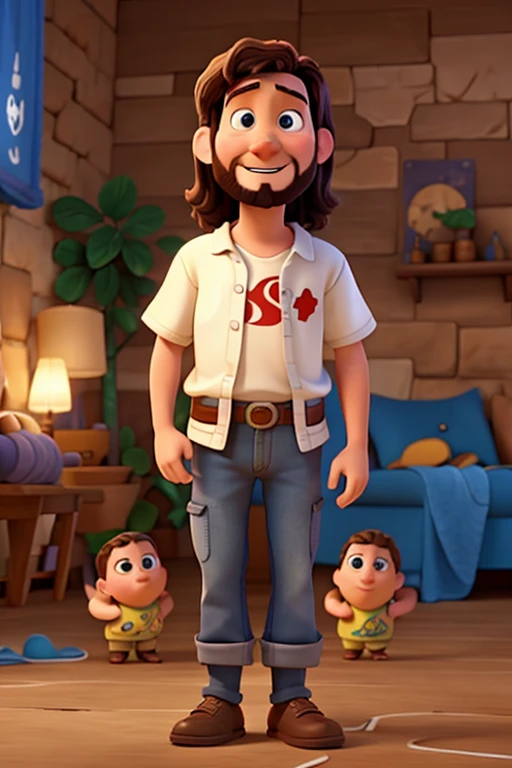 Jesus pixar with his friends