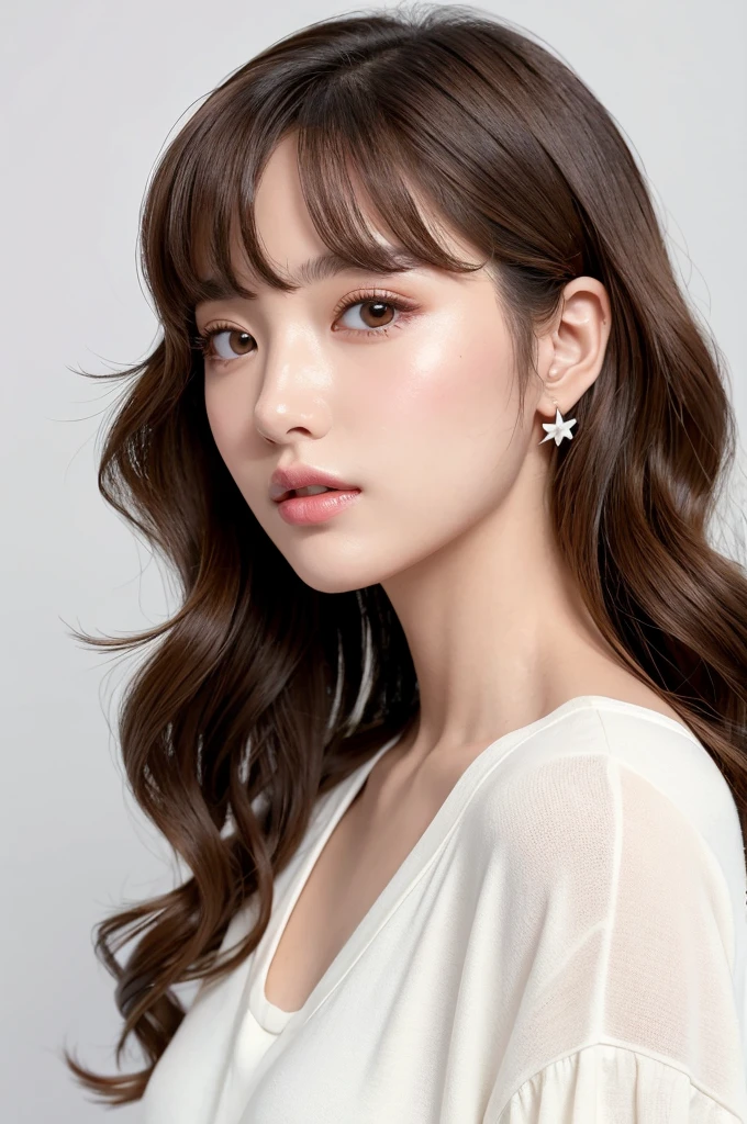 highest quality、8k Masterpiece、superA high resolution、(Photorealistic:1.3)、RAW Photos、1 girl、Black Hair、extremely detailed Glowing Skin、50 years old、Portrait、Global Illumination、Shadow、Octane Rendering、8k、Super sharp、Beautiful breastetal、Cold colors、Very intricate detailuch Light、CGSoation Trend、extremely detailed Beautiful Eyes、Shining Eyes、To the camera、Neon Details、extremely detailed Clear skin、long hair、smile、Featured on cosmetics website、Elegance、Photo Studio、short hair、naked、more lighting, photo painting, Picture-perfect, white skin