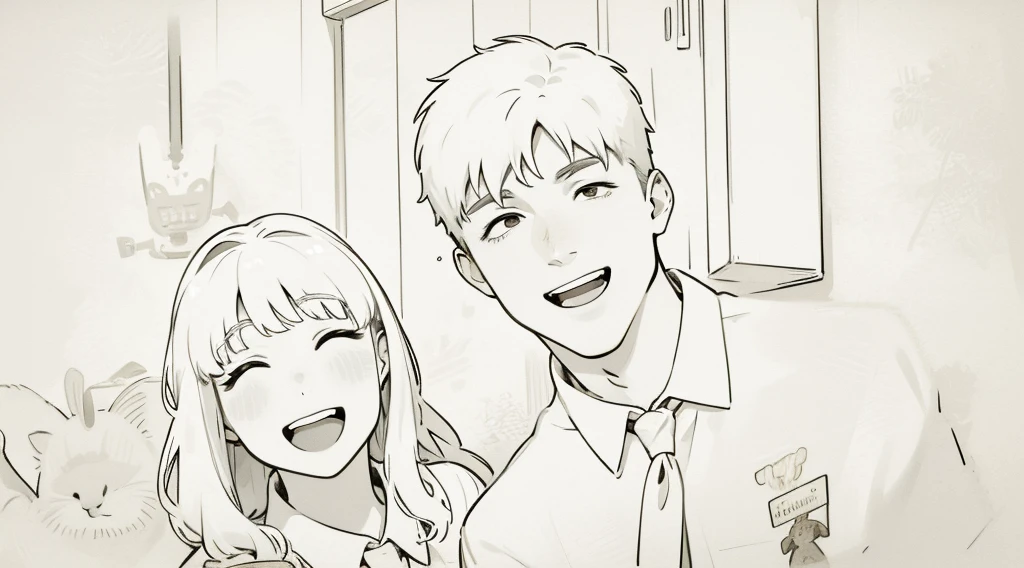 there is a man and a woman smiling