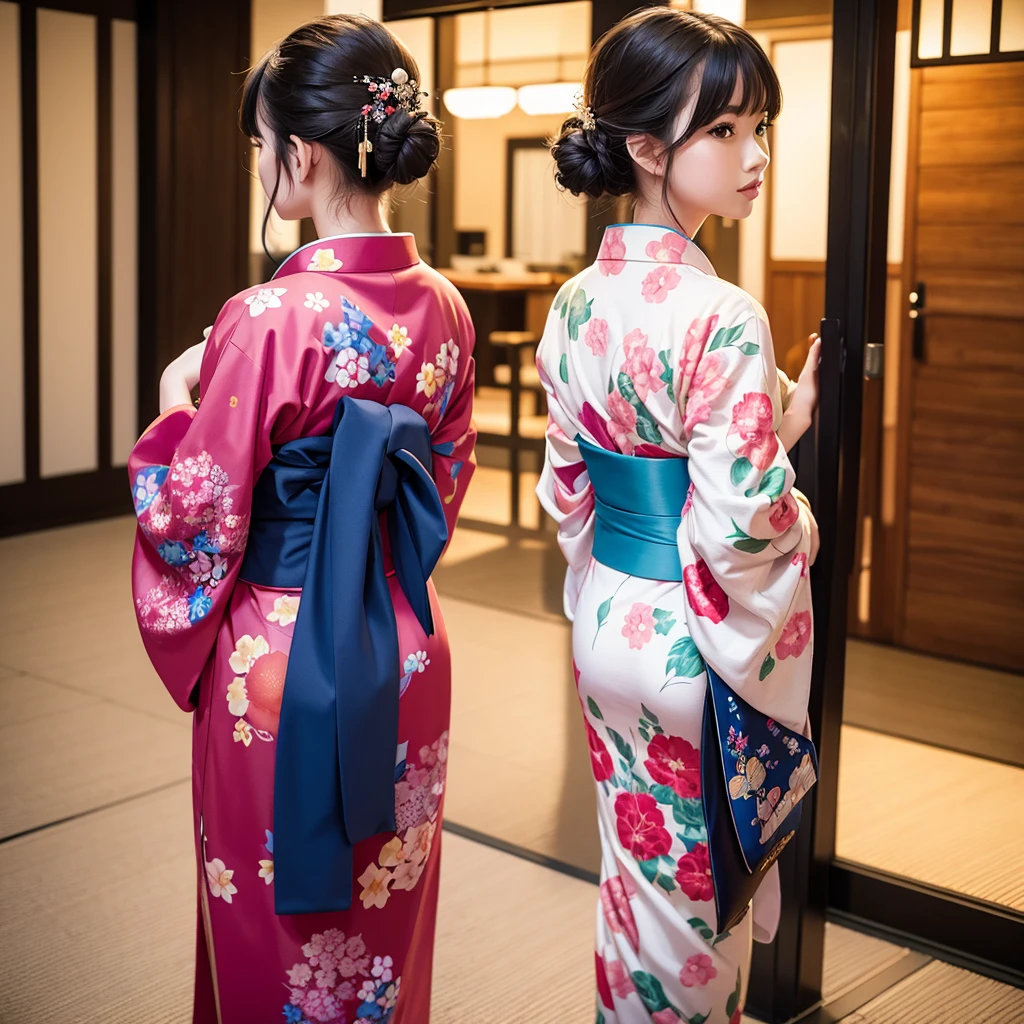  [High quality] [masterpiece] [mind blowing] a girl in kimono in her boyfriend back