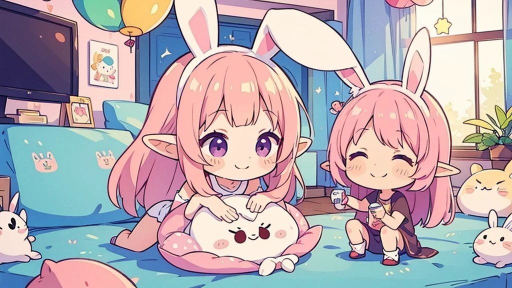Bunny ears、Chibi Elf、Chill out、Pink and pop room、 afternoon nap
