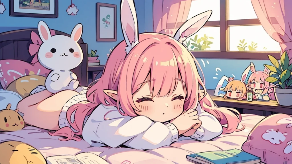 Bunny ears、Chibi Elf、Chill out、Pink and pop room、 afternoon nap