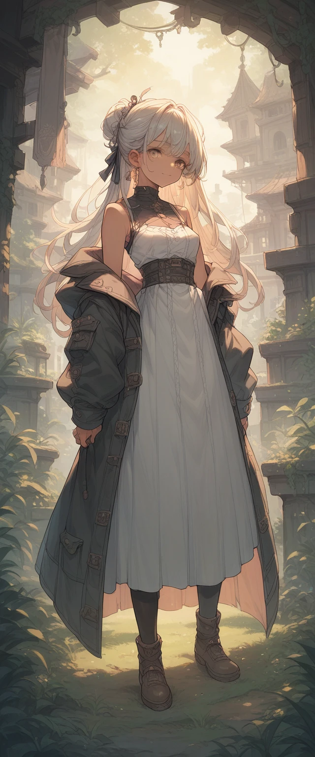 Girl's  zoom up　A girl is showing her  and looking back　1st grade elementary school student　Very young and cute　Very young body type　Black Hair　 and  double  by many men　  a lot on face and covered in 