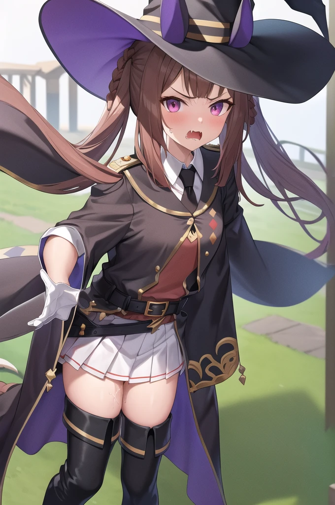 girl,Horse&#39;s ears,Horse tail,Short,Witch Hat,Big Eyes,cute,Leg spread,Pussy,Flat Chest,Nipples ,nsfw