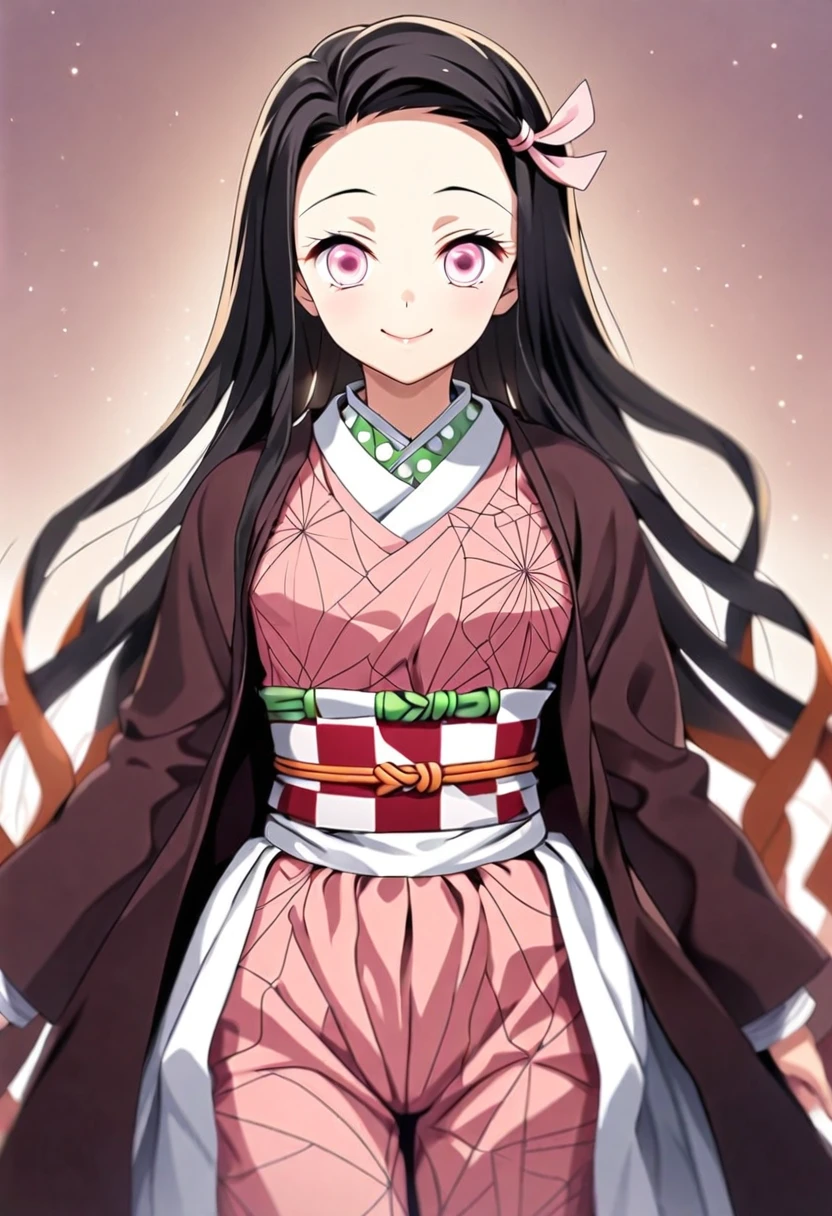 official style, kamado nezuko, kimetsu no yaiba, very aesthetic, best quality, intricate, overall detail, 1 girl, standing, happy, simple background, facing the front, straight-on, close to viewer, cowboy shot, face focus, intricate, hyper-detailed, 100-layer, {{{{ultra-high resolution}}}}, official style, kamado nezuko, kimetsu no yaiba, very aesthetic, best quality, intricate, overall detail, 1 girl, standing, happy, simple background, facing the front, straight-on, close to viewer, cowboy shot, face focus, intricate, hyper-detailed, 100-layer, {{{{ultra-high resolution}}}}, {{{hi-vision anime}}},	