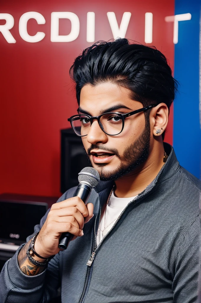Carryminati singing a rap song