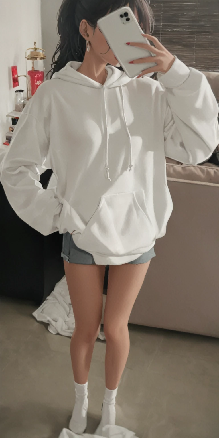Sexy young girl, sexy body, big breasts, long hair, sexy pose, skinny, white colored skin, no phone