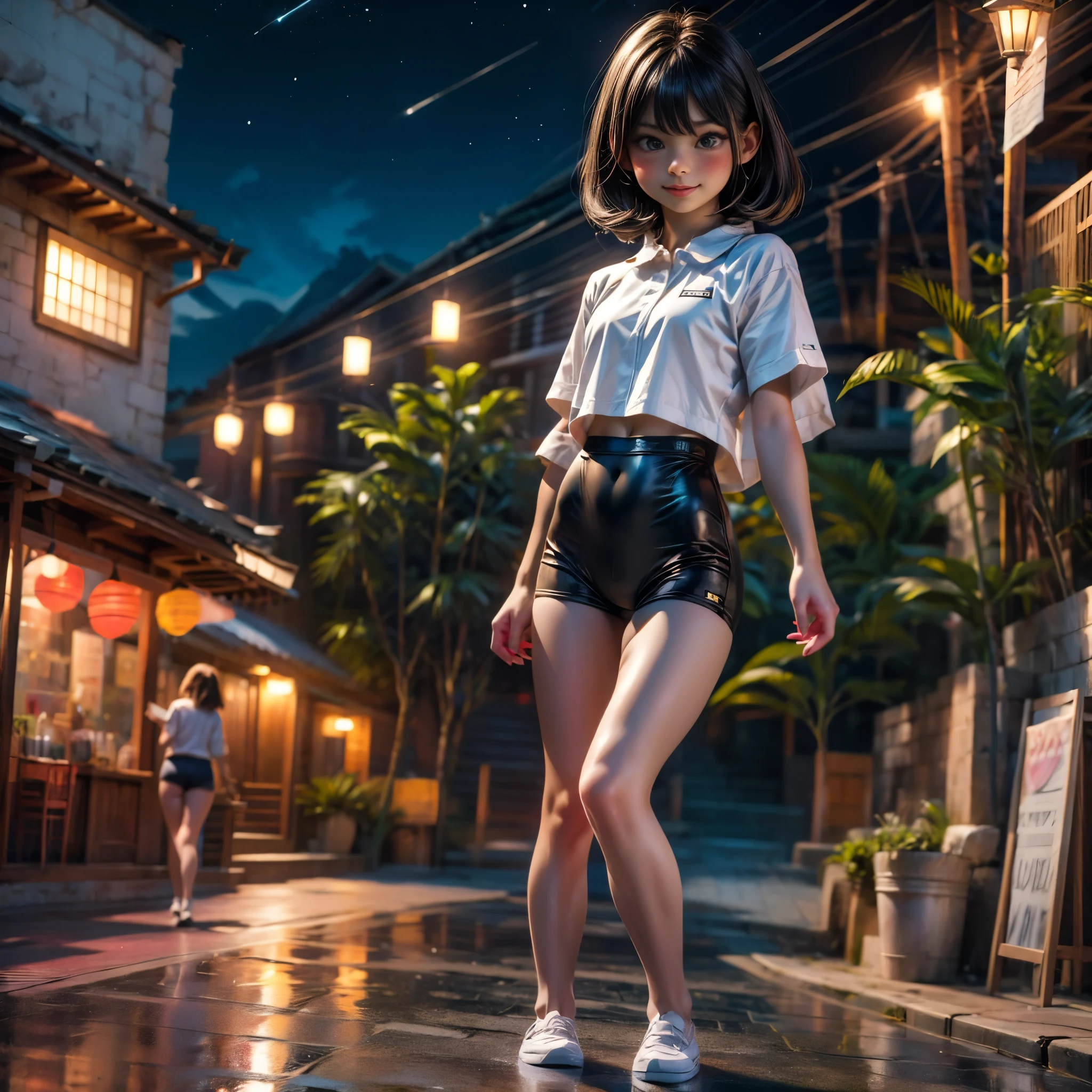 Masterpiece of ProfessionalPhoto ((ExtremelyDetailed (12 PICHIPICHI KAWAII Girls Floating in The Air in a row:1.37) in WHITE at Dusk Enoshima Beach)), {(Standing Full Body:1.2)|(from below:1.2)|Detailed KAWAII face}, Different types of hair colors, {(skinny(school swimwear))|(SchoolUniform)with Tiny AthleticShorts}, {(Corrected Childish hand)|Hidden hand|Different types of breasts|(Clearly Visible the shape of Butt)}, Joyful Expressions LifeLike Rendering, Detailed clothing texture, PerfectLighting, (Dazzling Horizon Visible through ThighGap), (Starry IridescentParticles:1.22) ColorfulClouds