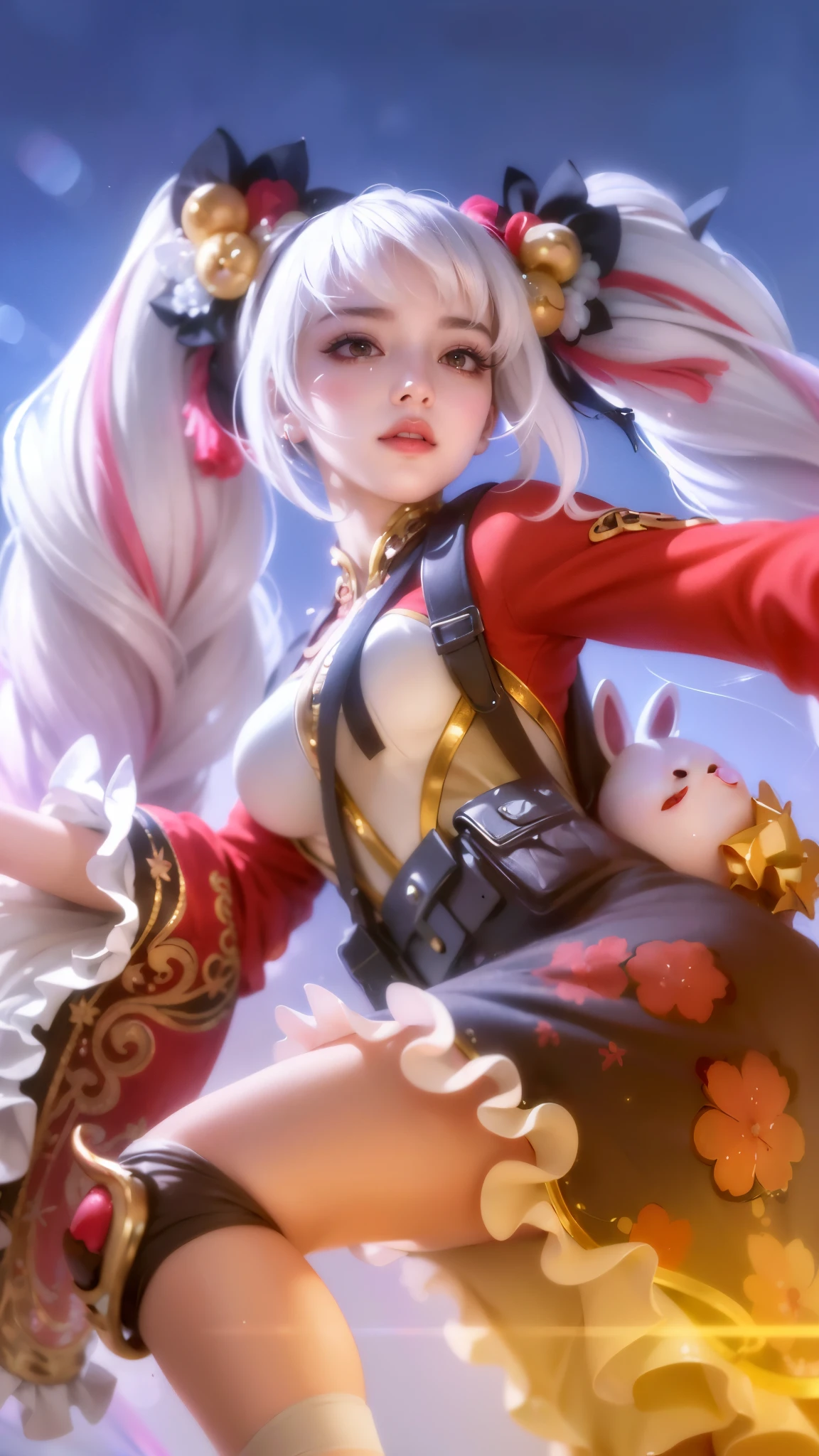 (8k, RAW photo, photorealistic:1.25) ,( lipgloss, eyelashes, gloss-face, glossy skin, best quality, ultra highres, depth of field, chromatic aberration, caustics, Broad lighting, natural shading,Kpop idol) looking at viewer with a serene and goddess-like happiness,