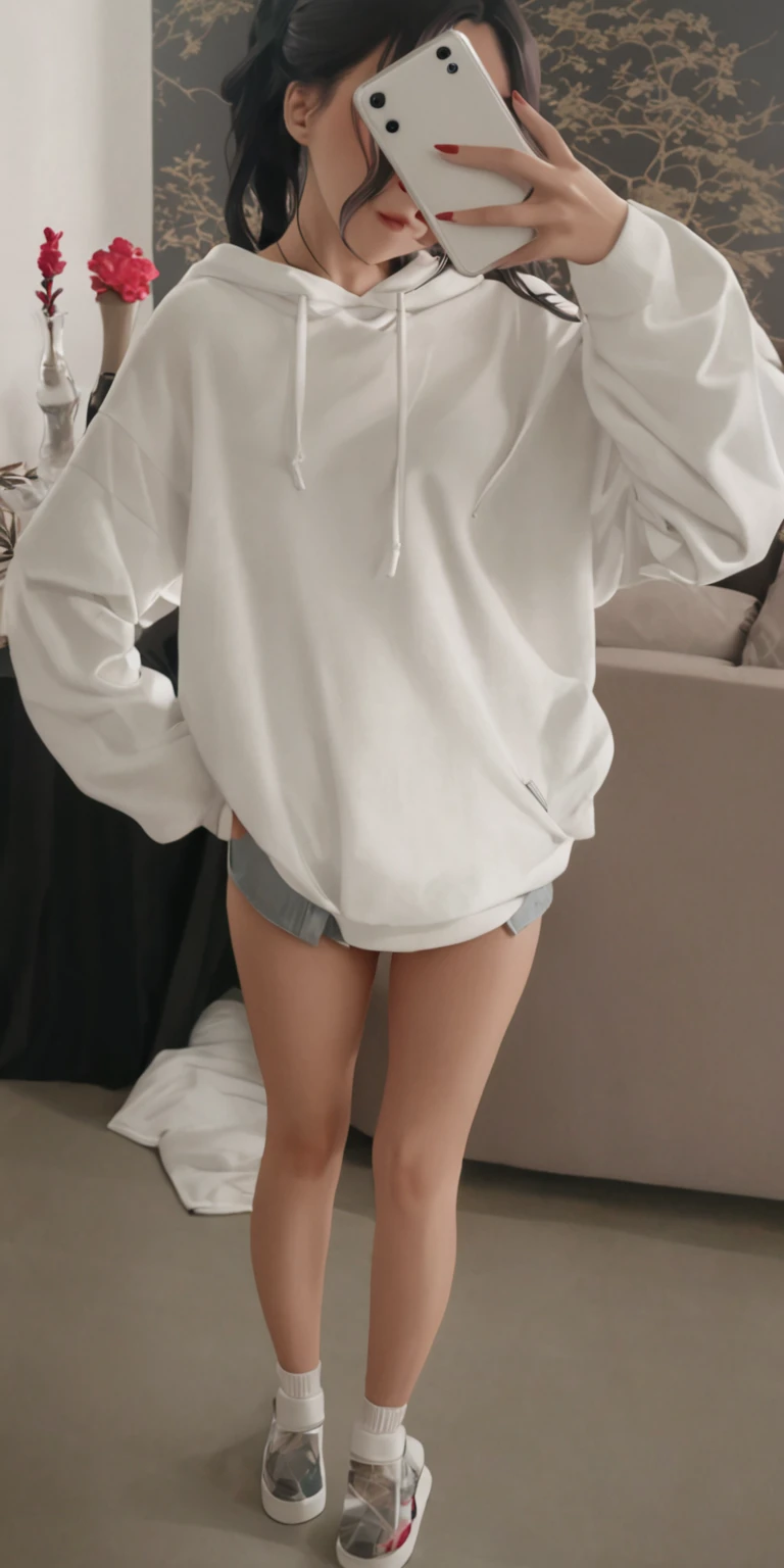 Sexy young girl, sexy body, big breasts, long hair, sexy pose, skinny, white colored skin, no phone