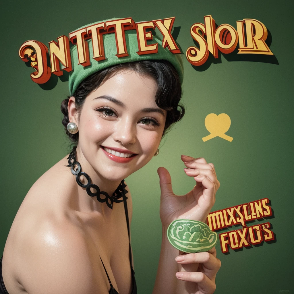 Vintage 20s drawing style, Mexican food logo with a vintage 20s character smiling