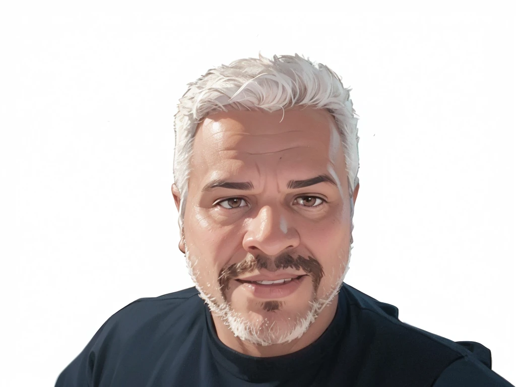 man with beard, Disney, Pixar cartoon style avatar, dark brown eyes.