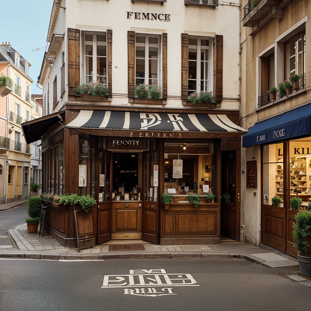 ILLUSTRATION OF A FRENCH RESTAURANT SIGN" very beautiful". SIGN IN FRENCH STYLE.